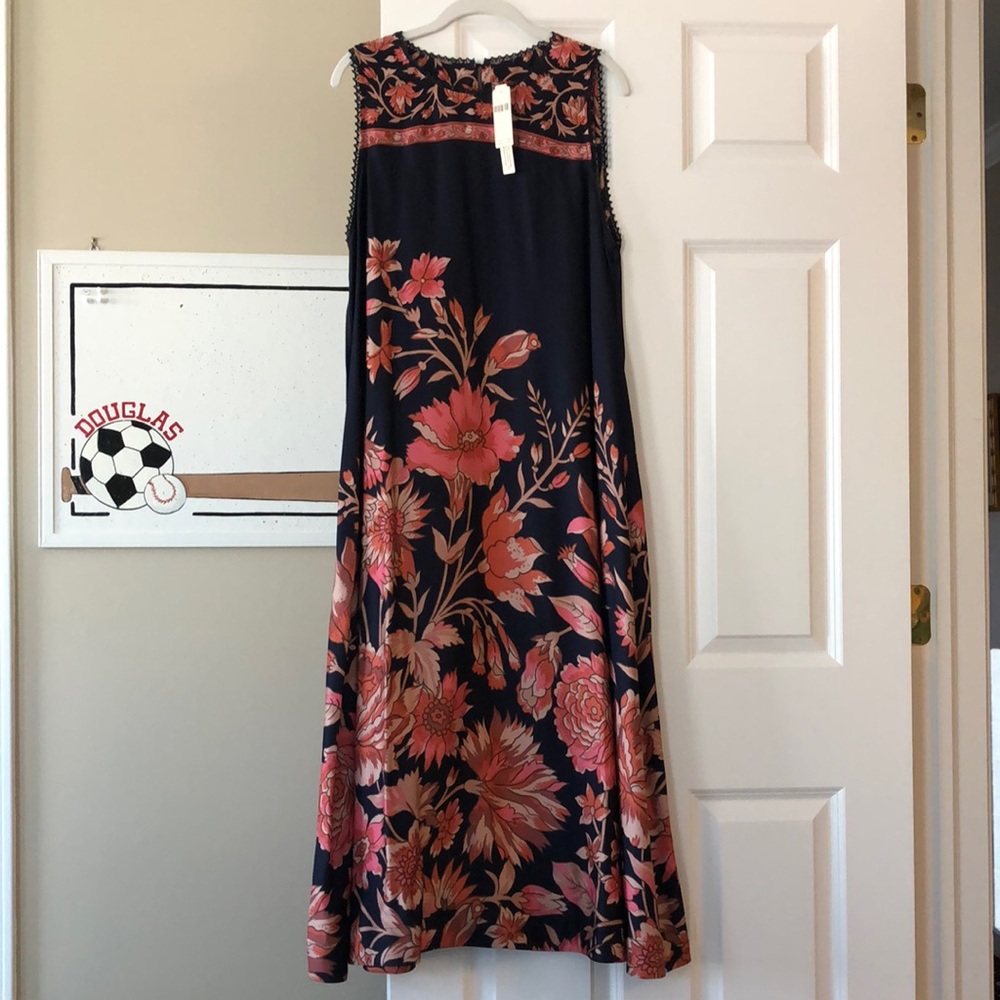 Anthropologie swing sleeveless floral dress